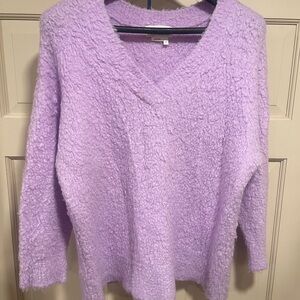 Anthropologie Lilac V-Neck Sweater Womens size Medium